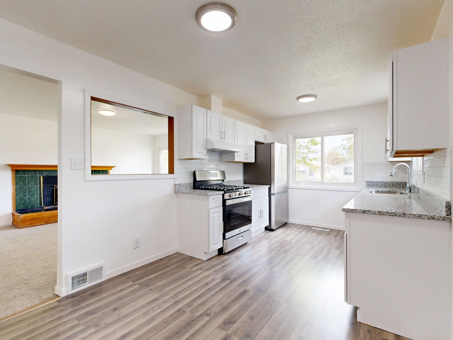 Kitchen renovation and remodel project showing updated finishes